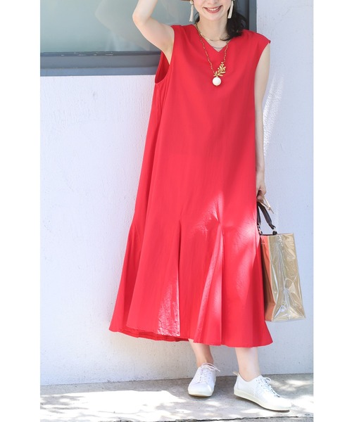 cawaii（カワイイ）の「大人の遊び心 夏カラーワンピース（ワンピース・レディース・グリーン/ピンク/ブルー/イエロー/レッド・FREE）」の5枚目の写真