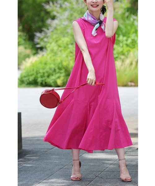 cawaii（カワイイ）の「大人の遊び心 夏カラーワンピース（ワンピース・レディース・グリーン/ピンク/ブルー/イエロー/レッド・FREE）」の4枚目の写真