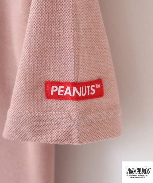 PEANUTS(ピーナッツ)の「PEANUTS 兄弟柄プリント鹿の子半袖Tシャツ(Tシャツ/カットソー・メンズ・ブラック/ピンクベージュ/杢グレー・M/L/LL)」の11枚目の写真
