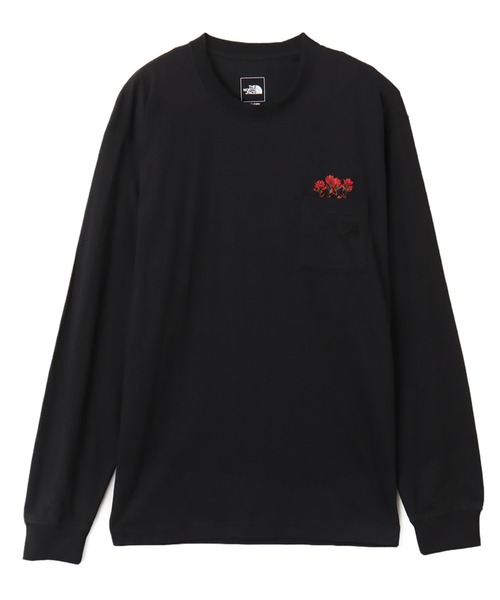 THE NORTH FACE ノースフェイス スウェット フラワーロゴ ブラック THE NORTH FACE ザ・ノース・フェイス トレーナー メンズ 23FW