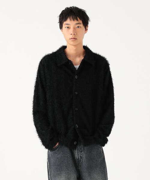 BEAMS（ビームス）の「リラックスフィット フリンジ シャツ（シャツ/ブラウス・メンズ・ベージュ系その他/ブラック・S/M/L/XL）」の2枚目の写真