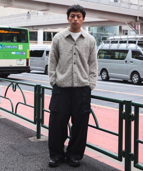 BEAMS（ビームス）の「リラックスフィット フリンジ シャツ（シャツ/ブラウス・メンズ・ベージュ系その他/ブラック・S/M/L/XL）」の3枚目の写真