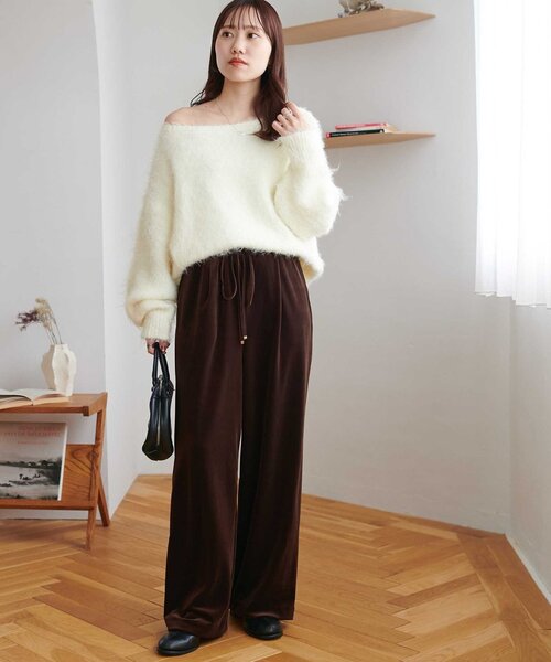 ベロアワイドパンツ（その他パンツ）｜DISCOAT（ディスコート