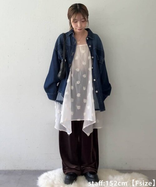 DISCOAT(ディスコート)の「ベロアワイドパンツ(その他パンツ・レディース・ブラック/ブラウン/ベージュ・FREE/SMALL/LARGE)」の4枚目の写真