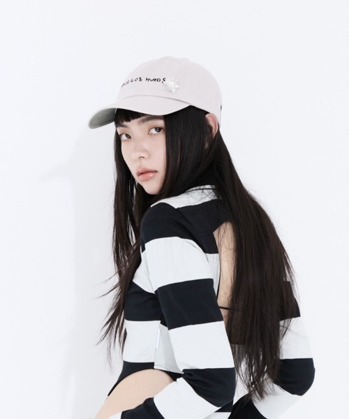 LY（エルワイ）の「【LY/エルワイ】《STUDIOUS別注》Washed Garabato cap & Vintage Pin Set/ウォッシュドガラバトキャップ/ヴィンテージ加工（キャップ・レディース・ライトグレー/グリーン/ブラック・FREE）」の3枚目の写真