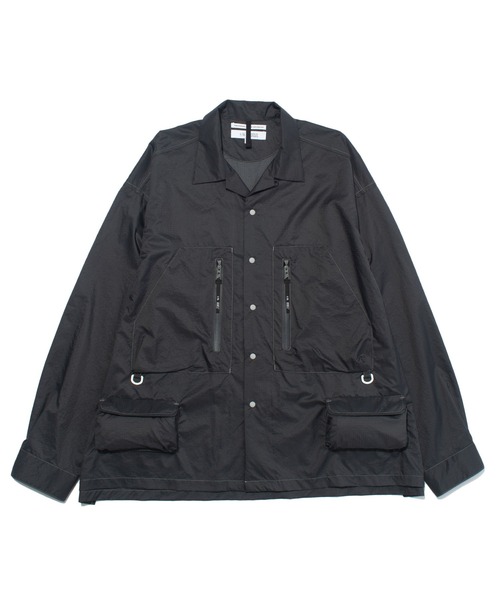 F/CE. （エフシーイー）の「F/CE. 15D NYLON RIPSTOP SHIRT / エフシーイー  15D ナイロンリップストップシャツ（シャツ/ブラウス・メンズ・チャコール/ブラック・MEDIUM/LARGE）」の2枚目の写真