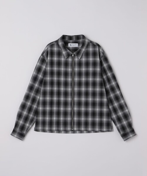 City Ambient Products(シティアンビエントプロダクツ)の「City Ambient Products: オンブレ チェック シャツ ジップ アウター(シャツ/ブラウス・メンズ・ブラウン/ブラック・LARGE/MEDIUM/SMALL)」の6枚目の写真