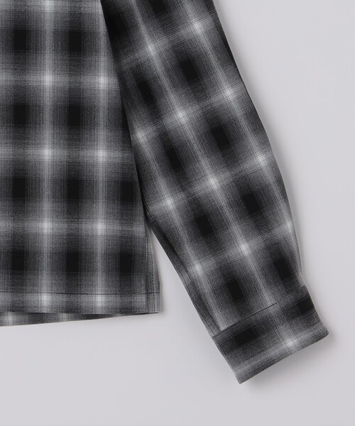 City Ambient Products(シティアンビエントプロダクツ)の「City Ambient Products: オンブレ チェック シャツ ジップ アウター(シャツ/ブラウス・メンズ・ブラウン/ブラック・LARGE/MEDIUM/SMALL)」の8枚目の写真