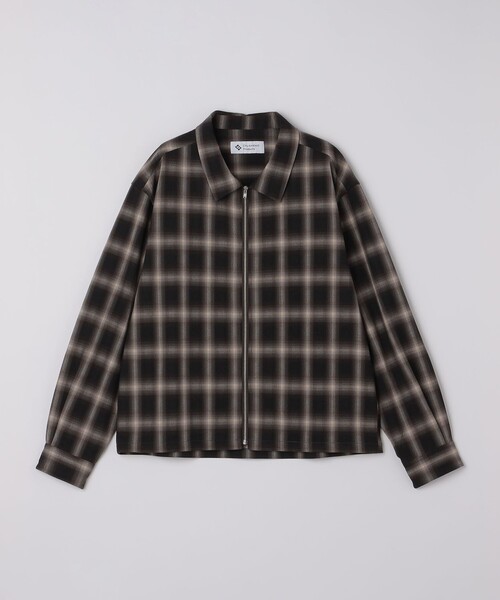 City Ambient Products(シティアンビエントプロダクツ)の「City Ambient Products: オンブレ チェック シャツ ジップ アウター(シャツ/ブラウス・メンズ・ブラウン/ブラック・LARGE/MEDIUM/SMALL)」の13枚目の写真