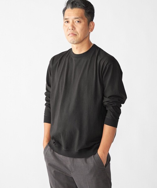 セール】SHIPS: AUTHENTIC コットン スウェット ロングスリーブ T