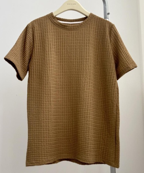 maison de LATIR（メゾンドラティール）の「ラフなのに上品な半袖トップス（Tシャツ/カットソー・レディース・ライトブラウン/ブラック/ホワイト・FREE）」の13枚目の写真