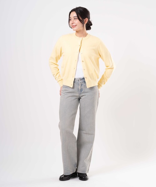 Levi's(リーバイス)の「Levi's/リーバイス スーパーソフト クルーネックカーディガン(カーディガン/ボレロ・レディース・イエロー・M/S/XS)」の6枚目の写真