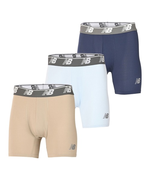 NEW BALANCE（ニューバランス）の「メッシュボクサー 5インチ前閉じ3P（トランクス・メンズ・グリーン系その他/ブルー系その他・SMALL/MEDIUM/LARGE/X-LARGE）」の2枚目の写真