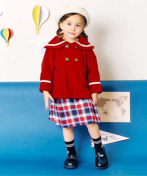 apres les cours（アプレレクール）の「tiny bear ストライプ&チェックワンピース（ワンピース・キッズ・ストライプ/チェック・90/80/120/110/100）」の7枚目の写真