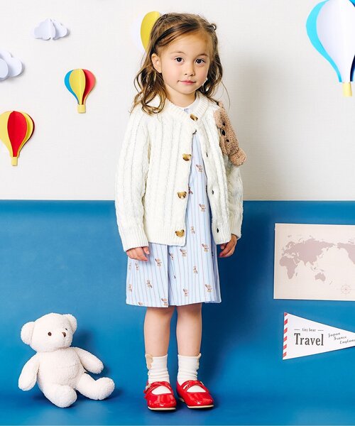 apres les cours（アプレレクール）の「tiny bear ストライプ&チェックワンピース（ワンピース・キッズ・ストライプ/チェック・90/80/120/110/100）」の14枚目の写真