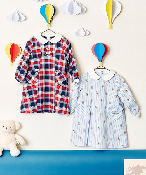 apres les cours（アプレレクール）の「tiny bear ストライプ&チェックワンピース（ワンピース・キッズ・ストライプ/チェック・90/80/120/110/100）」の16枚目の写真