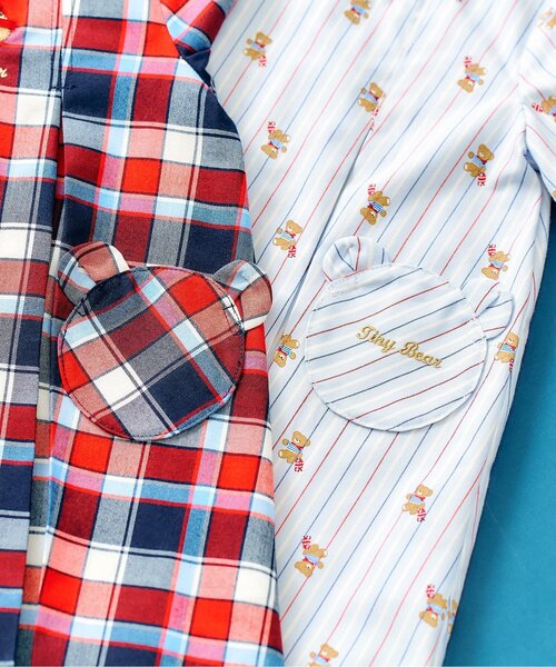 apres les cours（アプレレクール）の「tiny bear ストライプ&チェックワンピース（ワンピース・キッズ・ストライプ/チェック・90/80/120/110/100）」の19枚目の写真