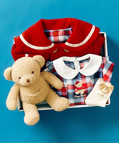 apres les cours（アプレレクール）の「tiny bear ストライプ&チェックワンピース（ワンピース・キッズ・ストライプ/チェック・90/80/120/110/100）」の20枚目の写真