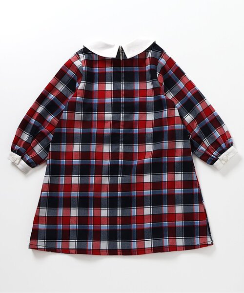apres les cours（アプレレクール）の「tiny bear ストライプ&チェックワンピース（ワンピース・キッズ・ストライプ/チェック・90/80/120/110/100）」の4枚目の写真