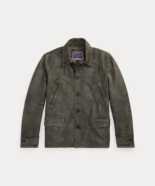 インディゴ レザー カー コート（その他アウター）｜RRL（ダブル