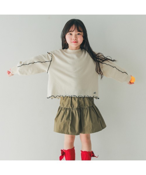 NHT（エヌエイチティー）の「エヌエイチティー メロー　トレーナー（スウェット・キッズ・ラベンダー/アイボリー/ブラック・110cm/120cm/130cm/140cm/150cm/160cm）」の2枚目の写真