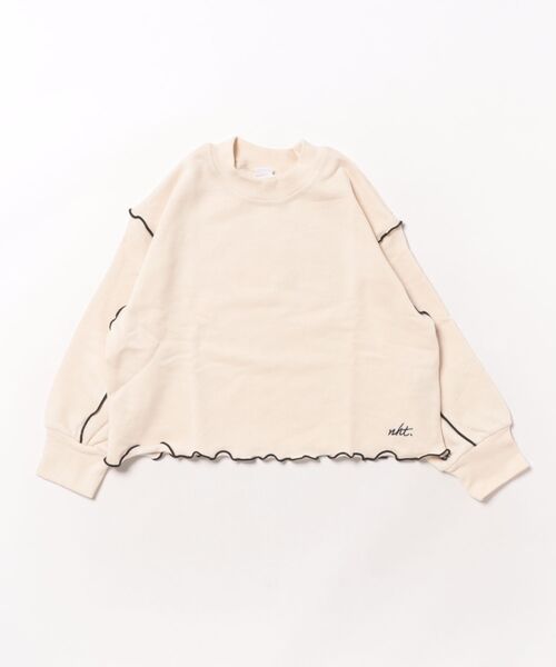 NHT（エヌエイチティー）の「エヌエイチティー メロー　トレーナー（スウェット・キッズ・ラベンダー/アイボリー/ブラック・110cm/120cm/130cm/140cm/150cm/160cm）」の13枚目の写真