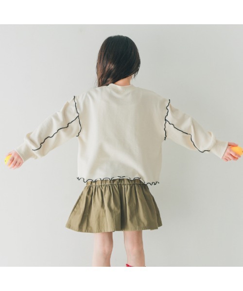 NHT（エヌエイチティー）の「エヌエイチティー メロー　トレーナー（スウェット・キッズ・ラベンダー/アイボリー/ブラック・110cm/120cm/130cm/140cm/150cm/160cm）」の7枚目の写真