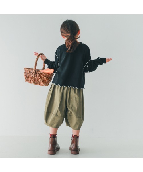 NHT（エヌエイチティー）の「エヌエイチティー メロー　トレーナー（スウェット・キッズ・ラベンダー/アイボリー/ブラック・110cm/120cm/130cm/140cm/150cm/160cm）」の6枚目の写真