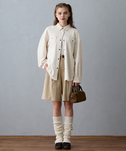 NICOLE CLUB（ニコル　クラブ）の「パイピングハーフパンツ（その他パンツ・レディース・チャコール/ベージュ/キャメル・MEDIUM）」の22枚目の写真