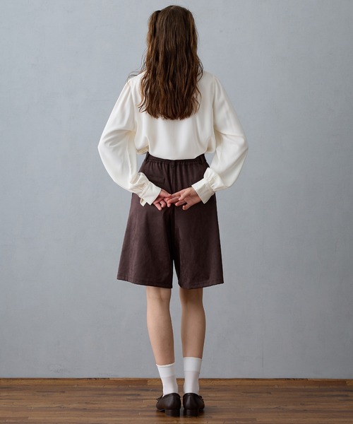 NICOLE CLUB（ニコル　クラブ）の「パイピングハーフパンツ（その他パンツ・レディース・チャコール/ベージュ/キャメル・MEDIUM）」の14枚目の写真