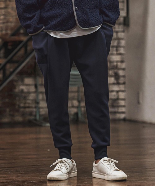 mp14028- サイドポケットダンボール裾リブパンツ(HLCM0216)（その他