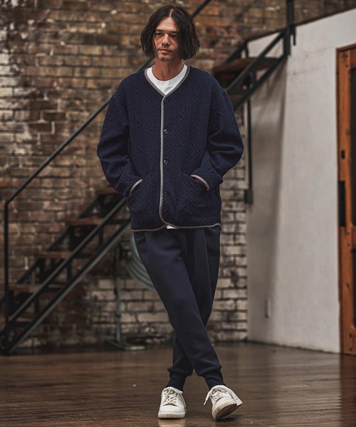 mp14028- サイドポケットダンボール裾リブパンツ(HLCM0216)（その他