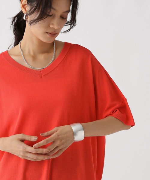 Elura（エルーラ）の「2WAYポンチョニット/588494（ニット/セーター・レディース・オレンジ/ブラウン/ライトブルー/ブラック・FREE）」の4枚目の写真