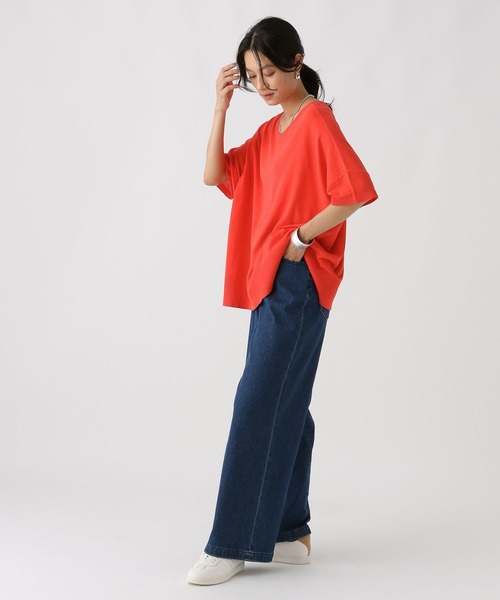 Elura（エルーラ）の「2WAYポンチョニット/588494（ニット/セーター・レディース・オレンジ/ブラウン/ライトブルー/ブラック・FREE）」の9枚目の写真