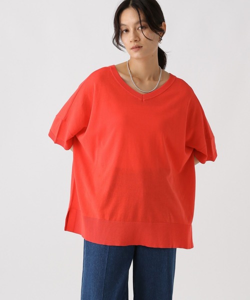 Elura（エルーラ）の「2WAYポンチョニット/588494（ニット/セーター・レディース・オレンジ/ブラウン/ライトブルー/ブラック・FREE）」の10枚目の写真