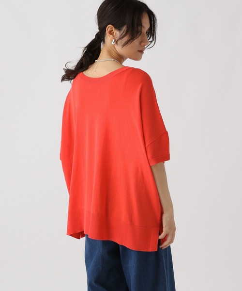 Elura（エルーラ）の「2WAYポンチョニット/588494（ニット/セーター・レディース・オレンジ/ブラウン/ライトブルー/ブラック・FREE）」の11枚目の写真