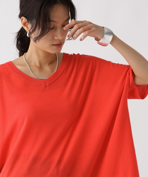 Elura（エルーラ）の「2WAYポンチョニット/588494（ニット/セーター・レディース・オレンジ/ブラウン/ライトブルー/ブラック・FREE）」の12枚目の写真