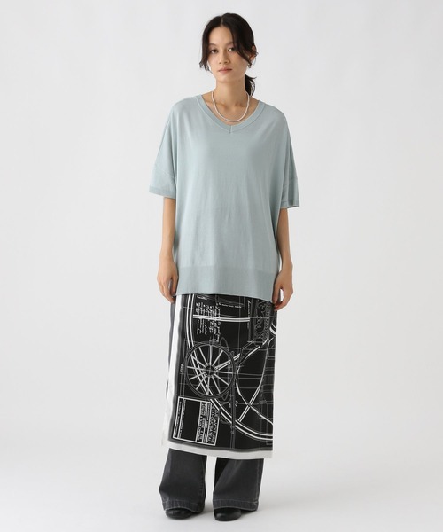 Elura（エルーラ）の「2WAYポンチョニット/588494（ニット/セーター・レディース・オレンジ/ブラウン/ライトブルー/ブラック・FREE）」の17枚目の写真