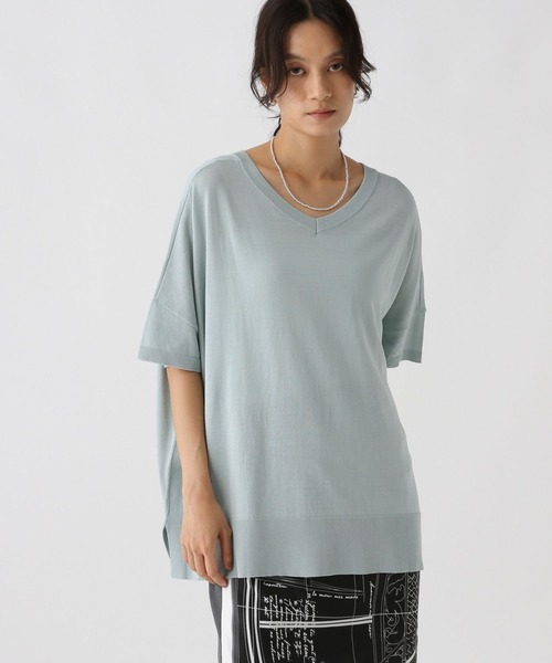 Elura（エルーラ）の「2WAYポンチョニット/588494（ニット/セーター・レディース・オレンジ/ブラウン/ライトブルー/ブラック・FREE）」の19枚目の写真