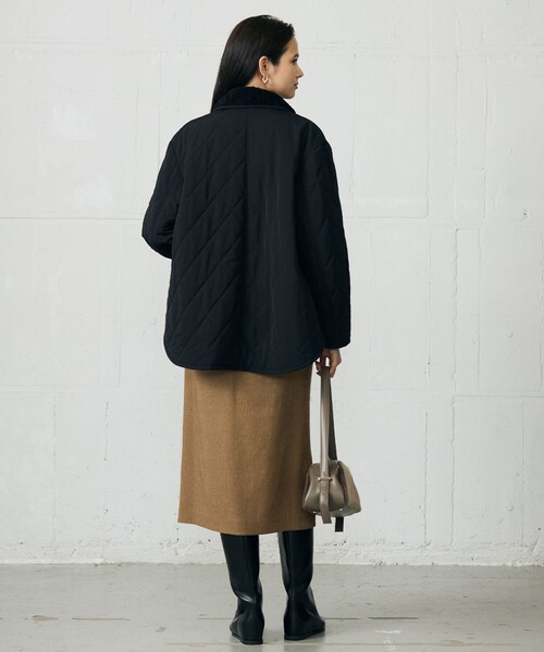 自由区(ジユウク)の「キルト アウター(ダウンジャケット/コート・レディース・ベージュ系/ブラック系・46/44)」の20枚目の写真