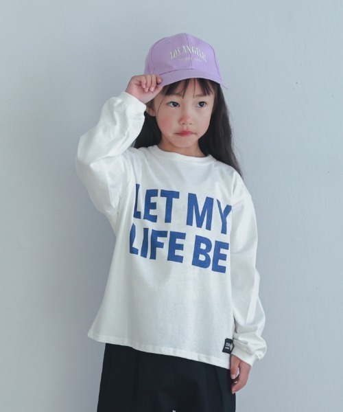 ZERO standerd（ゼロスタンダード）の「zero standard/ゼロスタンダード LIFE BE　ロングＴシャツ（Tシャツ/カットソー・キッズ・ブラック/オフホワイト/ベージュ・110cm/120cm/130cm/140cm/150cm/160cm）」の2枚目の写真