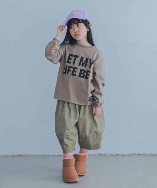ZERO standerd(ゼロスタンダード)の「zero standard/ゼロスタンダード LIFE BE ロングTシャツ(Tシャツ/カットソー・キッズ・ブラック/オフホワイト/ベージュ・110cm/120cm/130cm/140cm/150cm/160cm/100cm)」の17枚目の写真