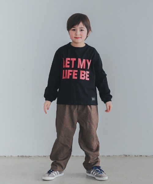ZERO standerd(ゼロスタンダード)の「zero standard/ゼロスタンダード LIFE BE ロングTシャツ(Tシャツ/カットソー・キッズ・ブラック/オフホワイト/ベージュ・110cm/120cm/130cm/140cm/150cm/160cm/100cm)」の19枚目の写真