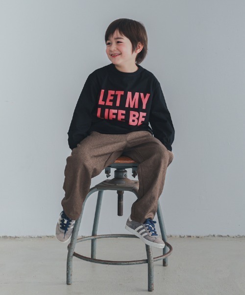 ZERO standerd(ゼロスタンダード)の「zero standard/ゼロスタンダード LIFE BE ロングTシャツ(Tシャツ/カットソー・キッズ・ブラック/オフホワイト/ベージュ・110cm/120cm/130cm/140cm/150cm/160cm/100cm)」の21枚目の写真