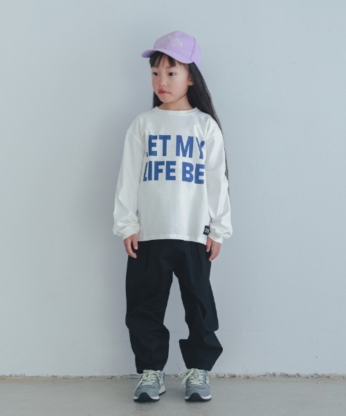 ZERO standerd(ゼロスタンダード)の「zero standard/ゼロスタンダード LIFE BE ロングTシャツ(Tシャツ/カットソー・キッズ・ブラック/オフホワイト/ベージュ・110cm/120cm/130cm/140cm/150cm/160cm/100cm)」の15枚目の写真