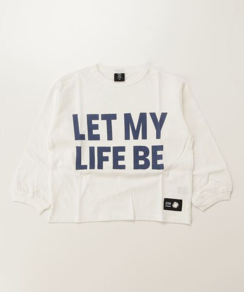 ZERO standerd(ゼロスタンダード)の「zero standard/ゼロスタンダード LIFE BE ロングTシャツ(Tシャツ/カットソー・キッズ・ブラック/オフホワイト/ベージュ・110cm/120cm/130cm/140cm/150cm/160cm/100cm)」の12枚目の写真