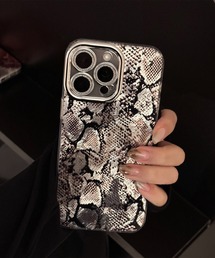 Burner（バーナー）の「【OKUOKU　0909】パイソン  シルバー  iPhoneケース oku-iphonecase-859612588589-6（スマホケース/カバー・メンズ）」