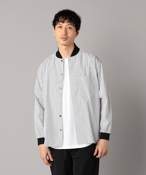 β MEN（ベータメン）の「ストライプシャツ ブルゾン（ブルゾン・メンズ・ホワイト・M/L）」の4枚目の写真