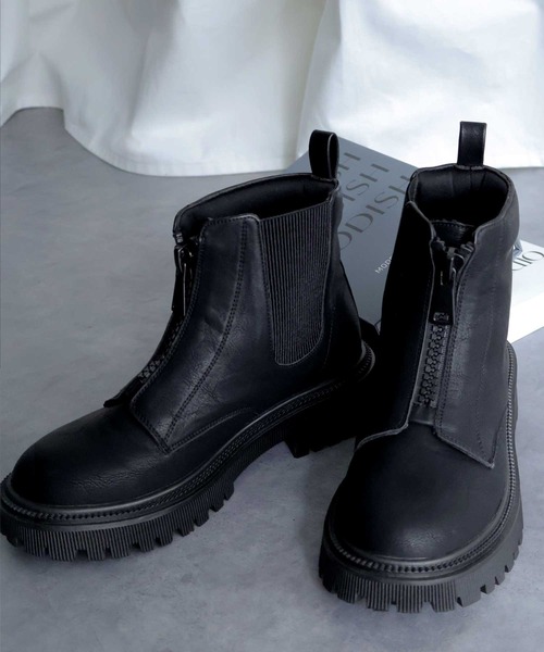 Bulue.（ブルー）の「【Bulue.】内ゴアショートブーツ（ブーツ・レディース・ブラック・36/37/38/39/40）」の17枚目の写真