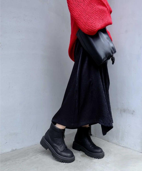 Bulue.（ブルー）の「【Bulue.】内ゴアショートブーツ（ブーツ・レディース・ブラック・36/37/38/39/40）」の8枚目の写真